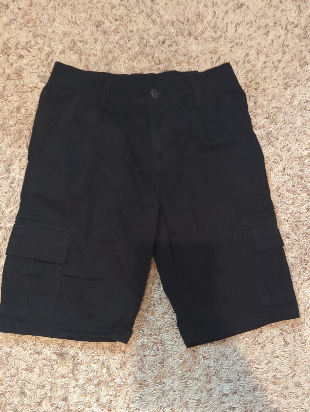 Boy's Black Cargo Shorts - Classic Utility Style
